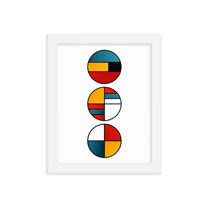 Bauhaus Concentric Framed Print