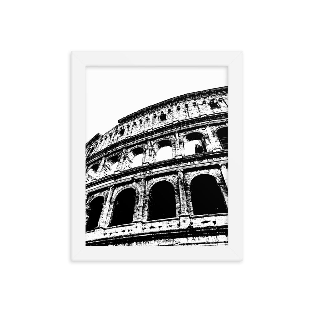 Rome Colosseum Mono Framed Print