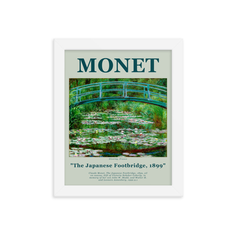 The Japanese Footbridge by Monet Framed Print