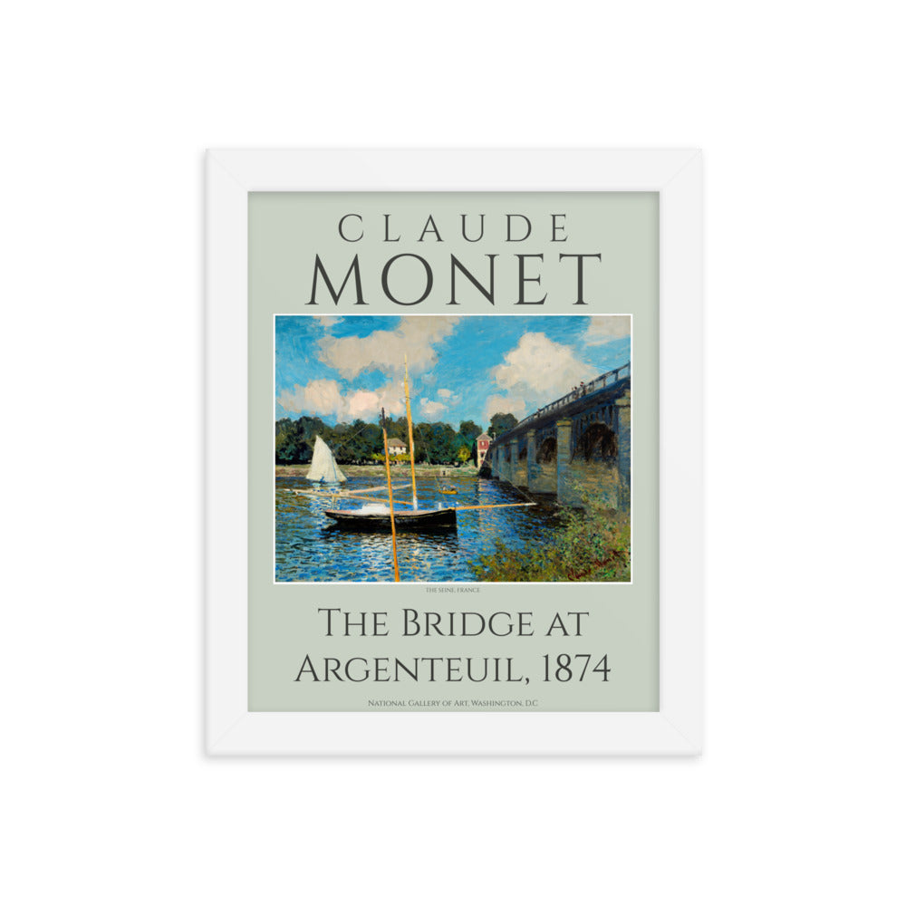 The Bridge at Argenteuil by Claude Monet Framed Print