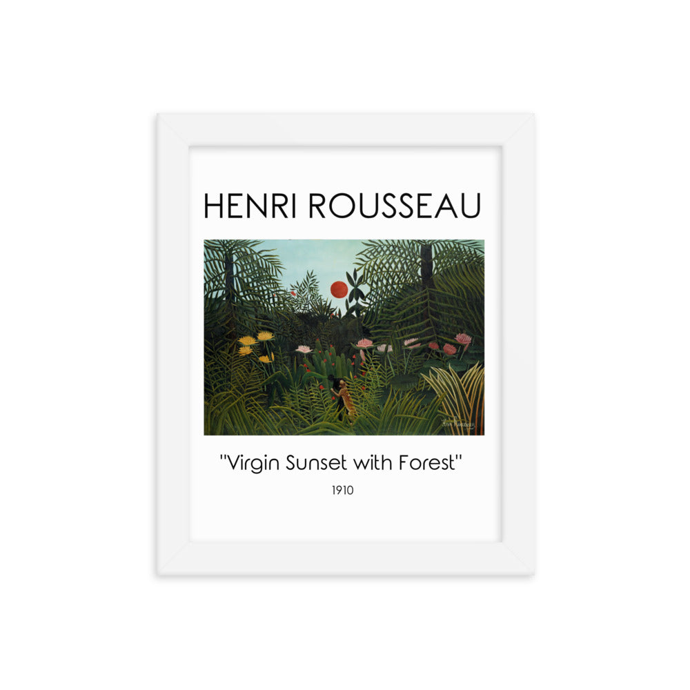 Henri Rousseau - Virgin Sunset with Forest Framed Print