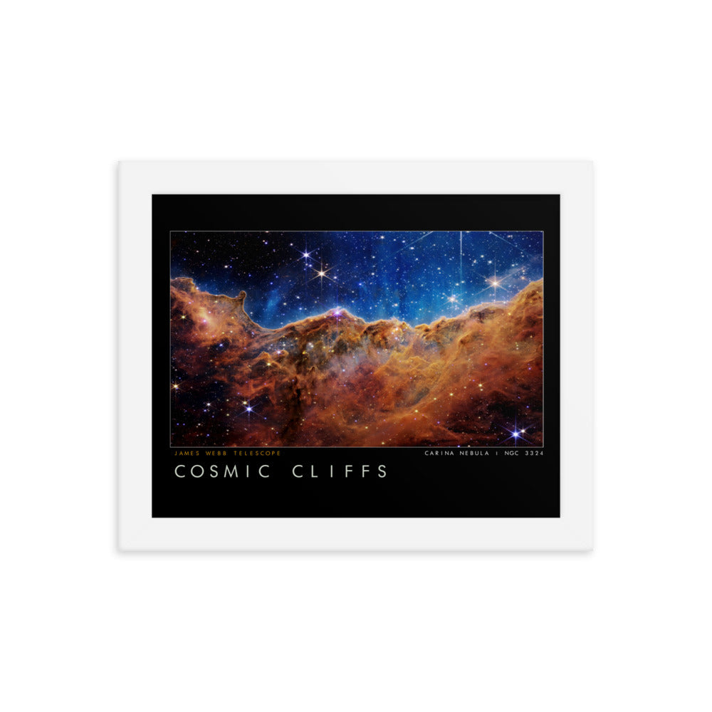 James Webb Telescope Cosmic Cliffs Framed Print