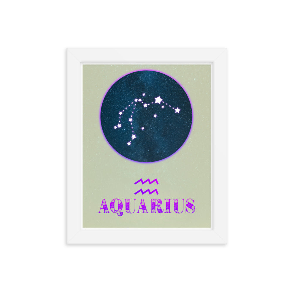 Aquarius Zodiac Framed Print