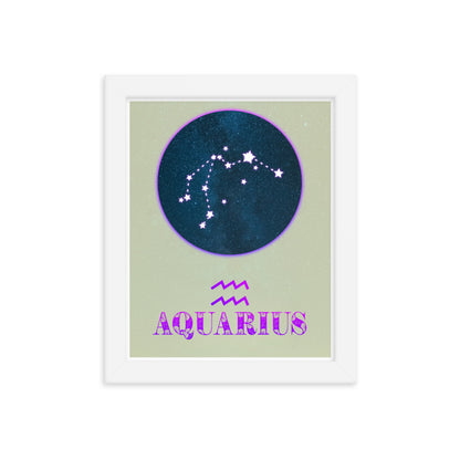 Aquarius Zodiac Framed Print