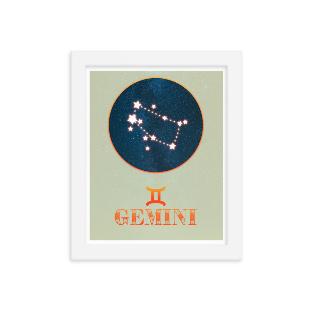 Gemini Zodiac Framed Print