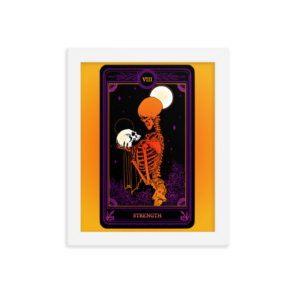 Strength - Tarot Card Framed Print