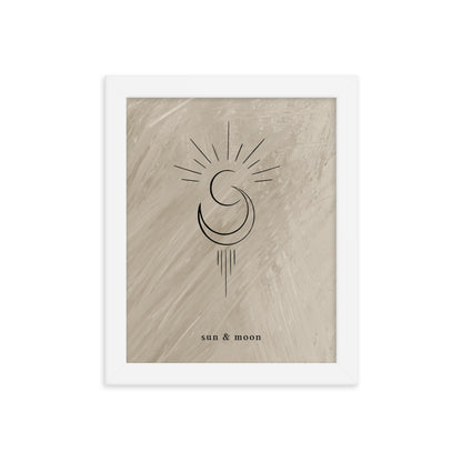 Sun & Moon Framed Print