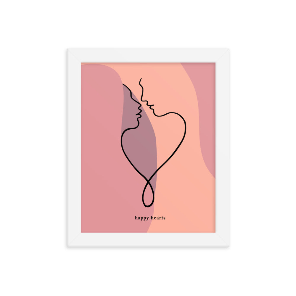 Happy Hearts Framed Print