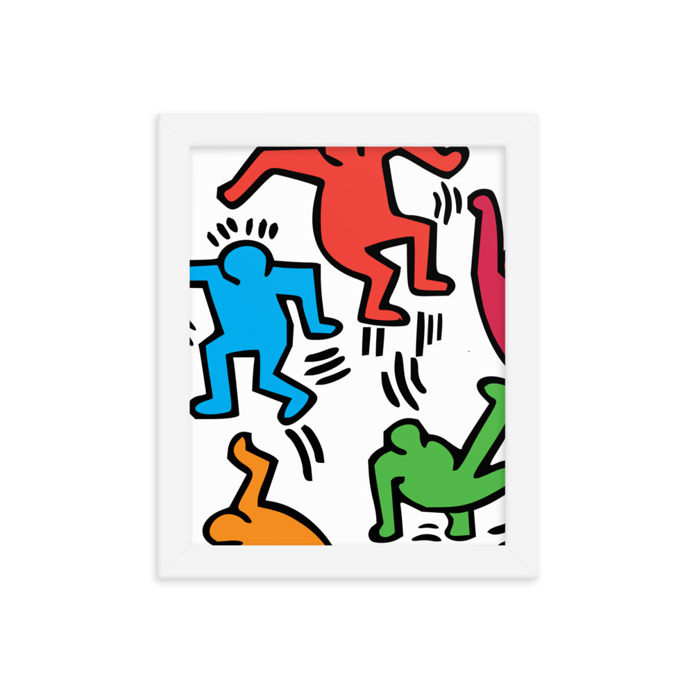 Keith Haring Inspired Framed Print