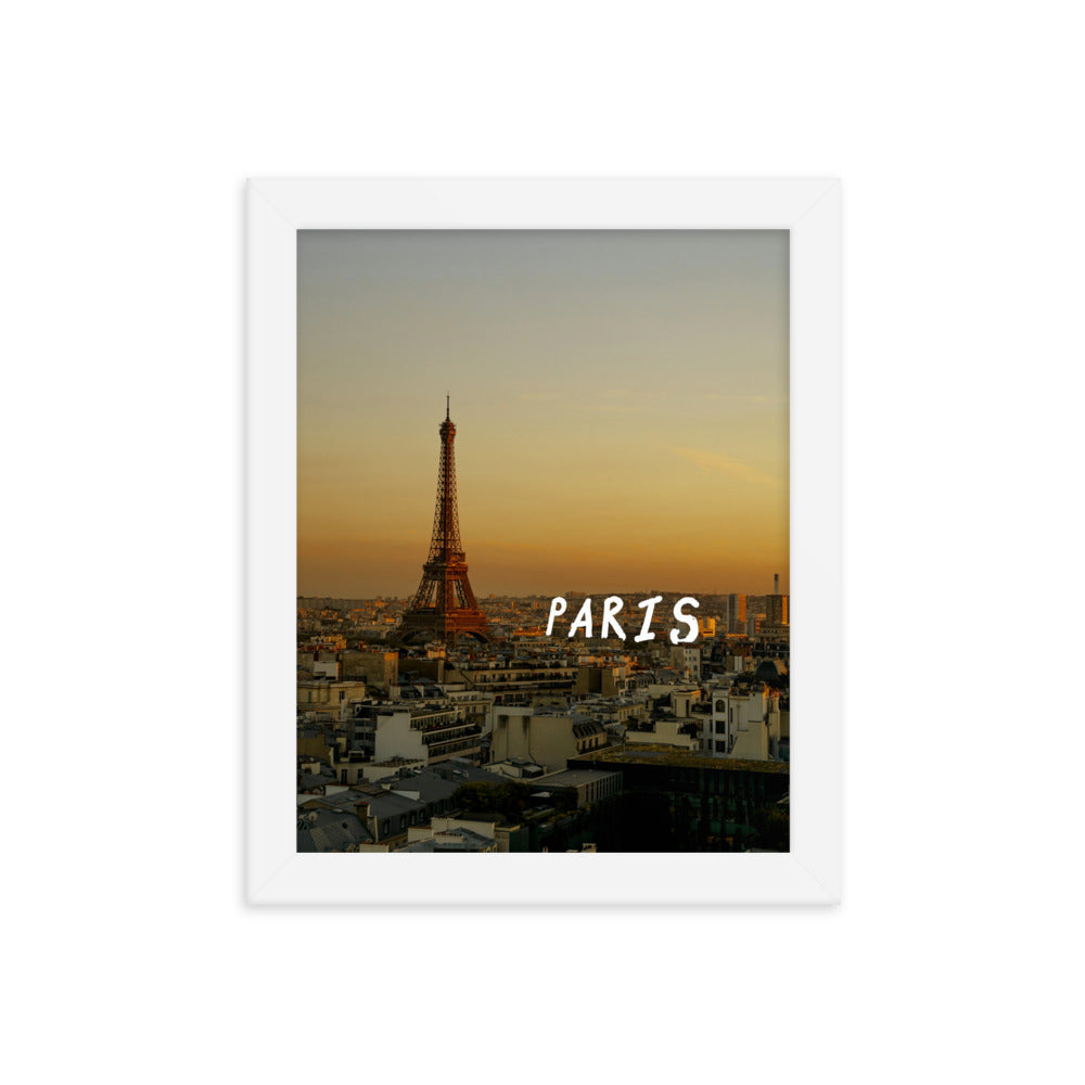 Paris in Text Framed Print