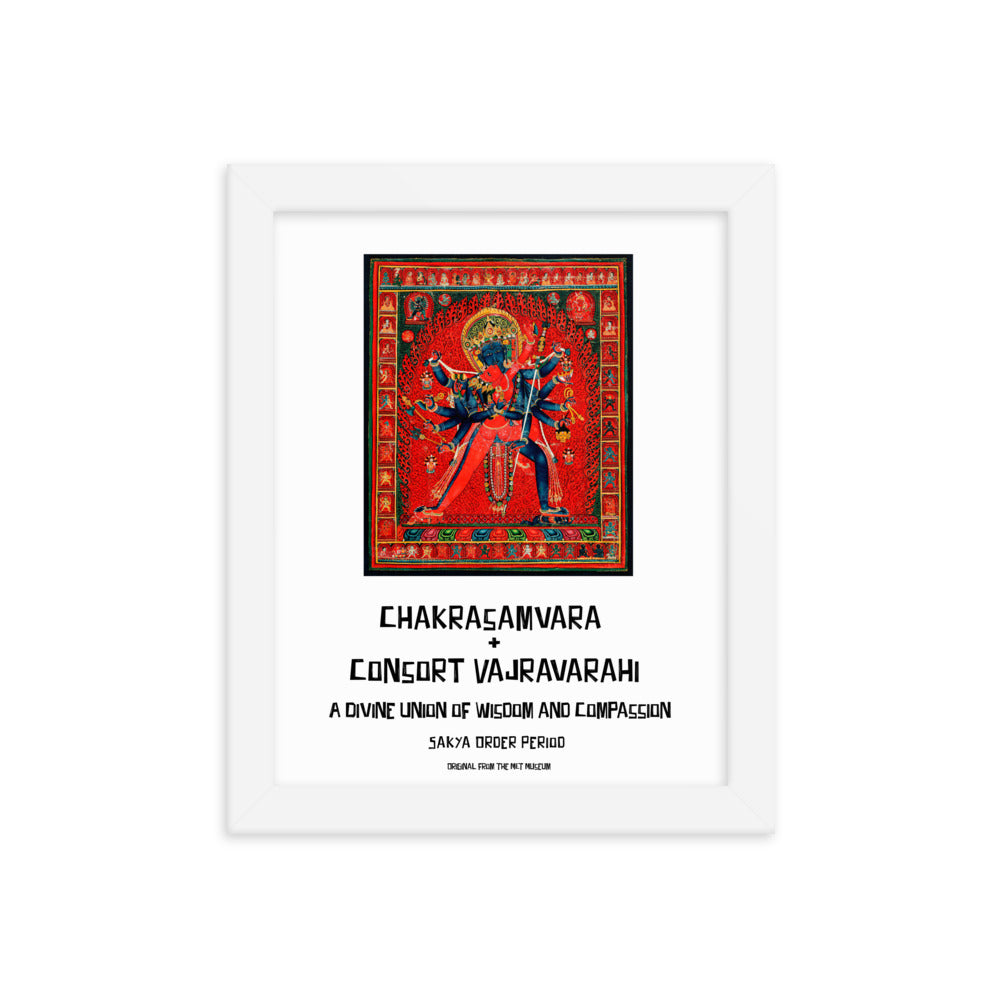 Chakrasamvara and consort Vajravarahi Framed Print