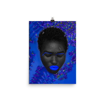 Bathing Lady in Blue Water Poster Print