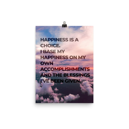 Happiness is a Choice Affirmation Poster Print