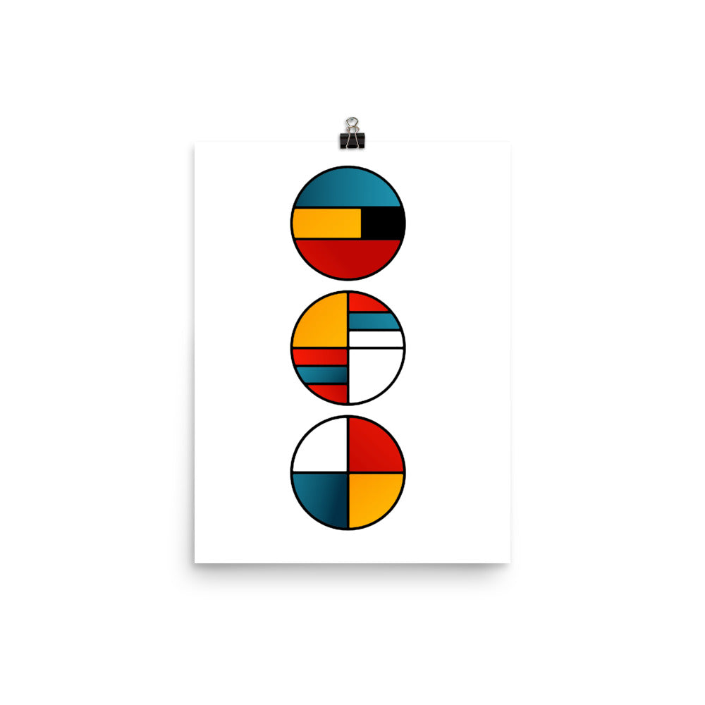 Bauhaus Concentric Poster Print