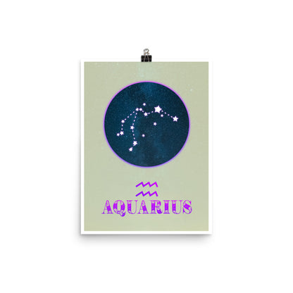 Aquarius Zodiac Poster Print