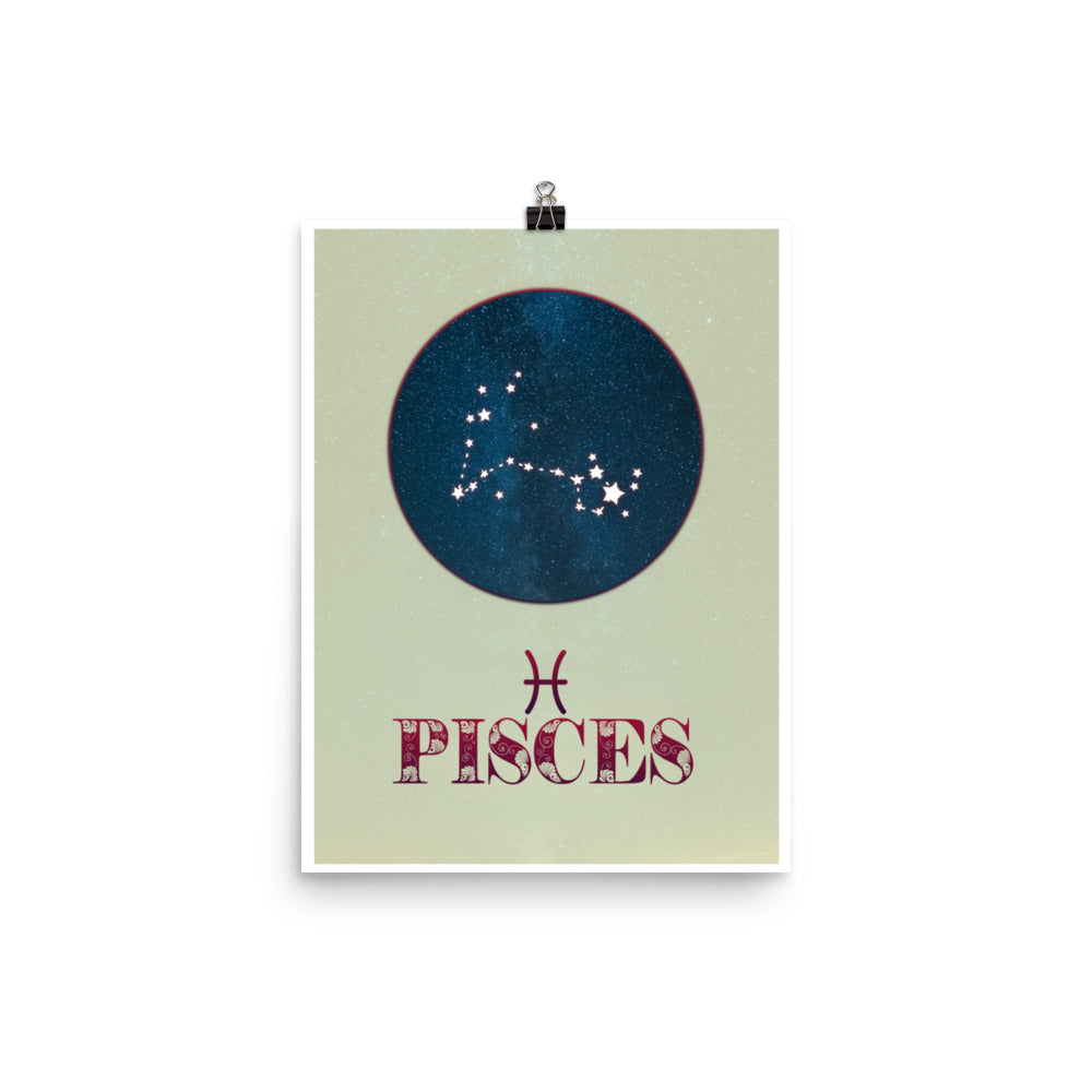 Pisces Zodiac Poster Print