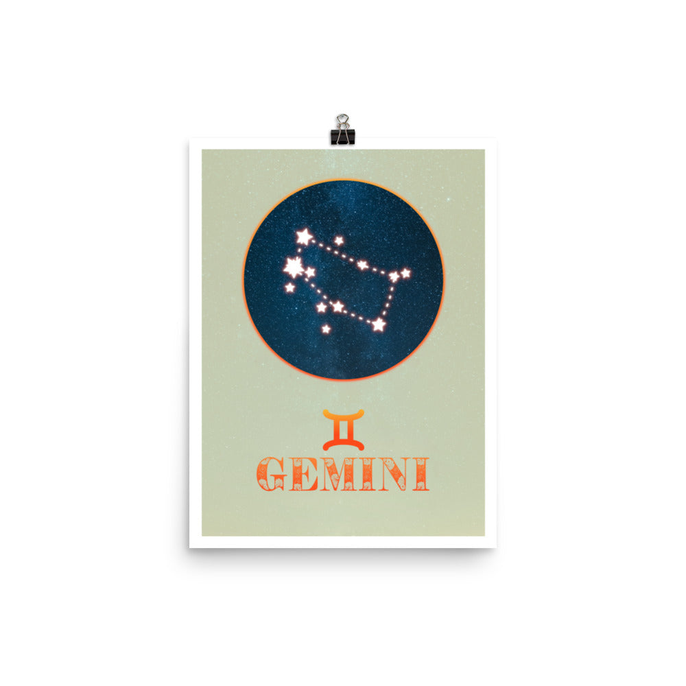 Gemini Zodiac Poster Print