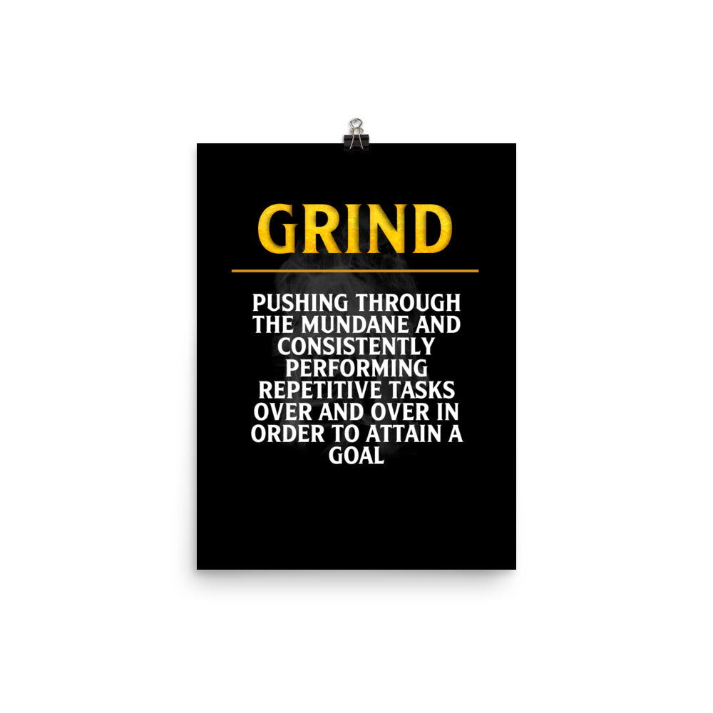 Grind Motivational Poster Print