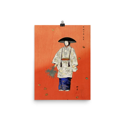 Actor in the No Play Hanagatami (1926) by Kogyo Tsukioka Poster Print