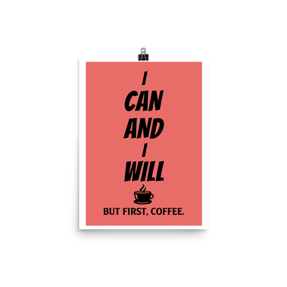 But First, Coffee Poster Print