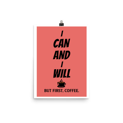 But First, Coffee Poster Print
