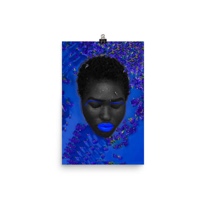 Bathing Lady in Blue Water Poster Print