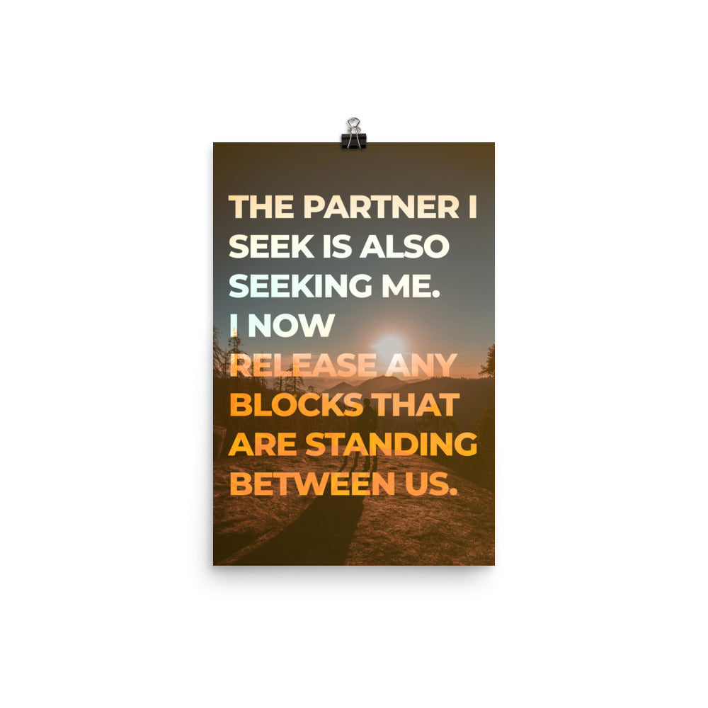 The Partner I Seek Poster Print