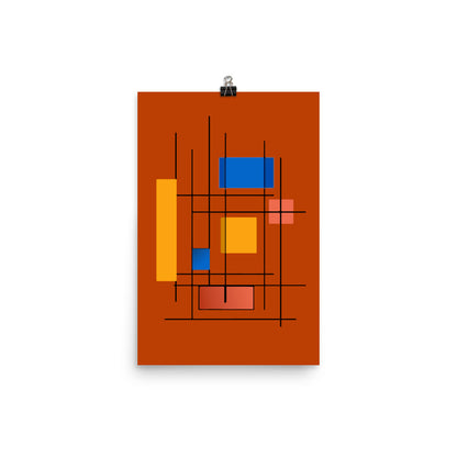 Bauhaus Brown Poster Print