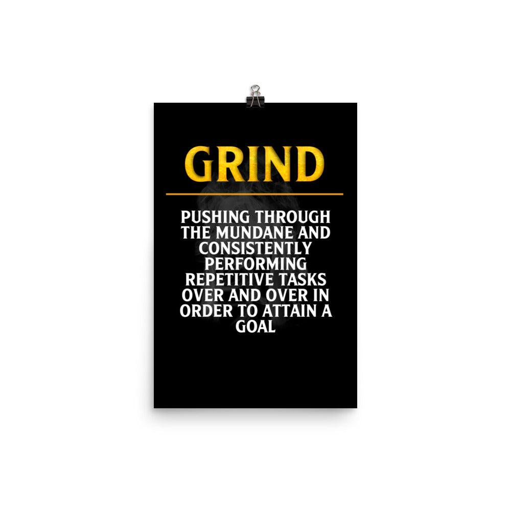 Grind Motivational Poster Print