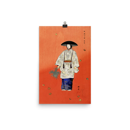 Actor in the No Play Hanagatami (1926) by Kogyo Tsukioka Poster Print
