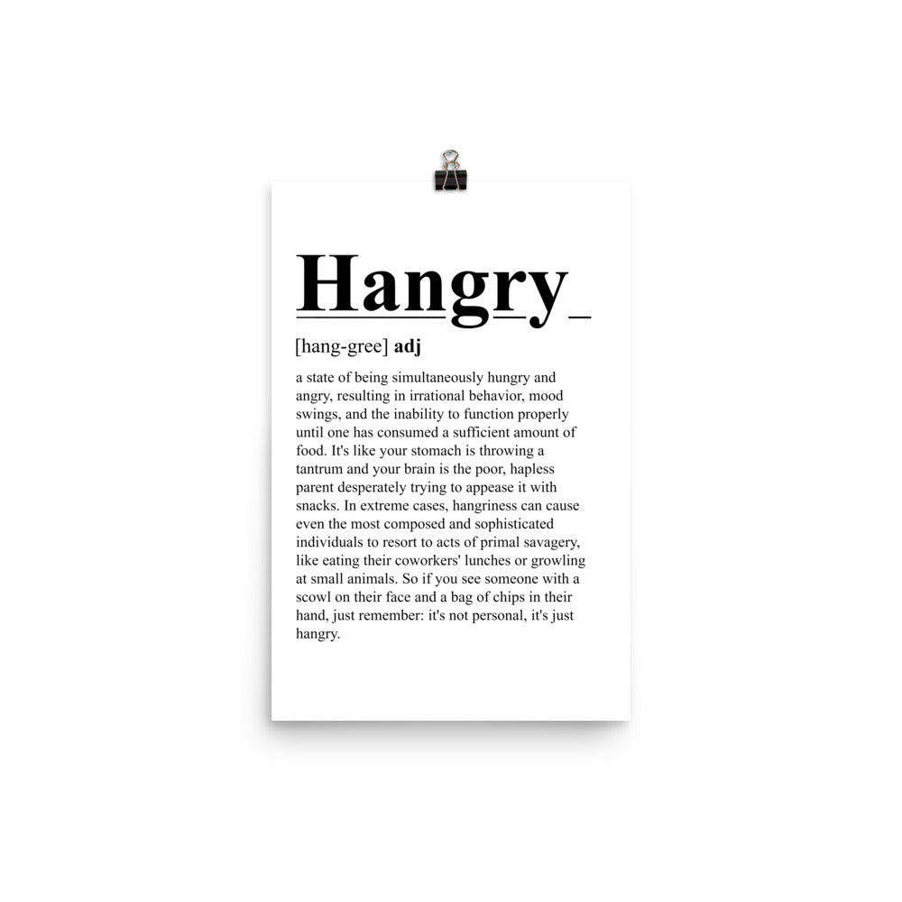 Hangry Poster Print