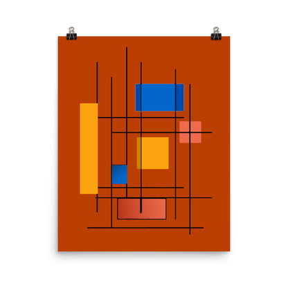 Bauhaus Brown Poster Print