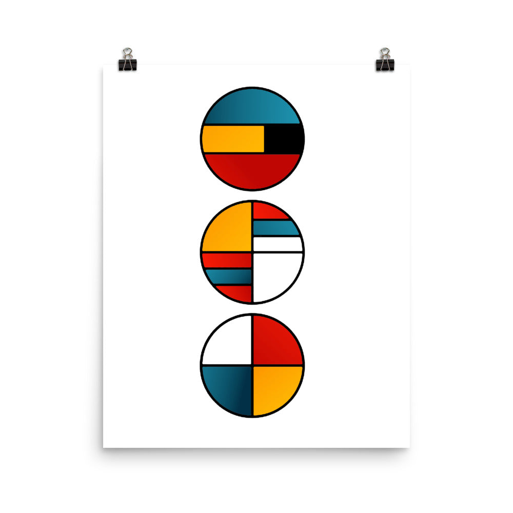 Bauhaus Concentric Poster Print