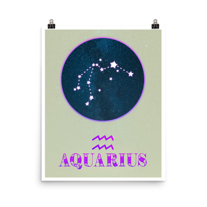Aquarius Zodiac Poster Print