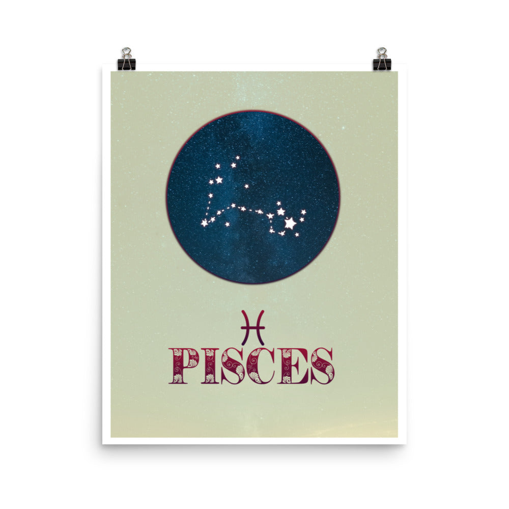 Pisces Zodiac Poster Print