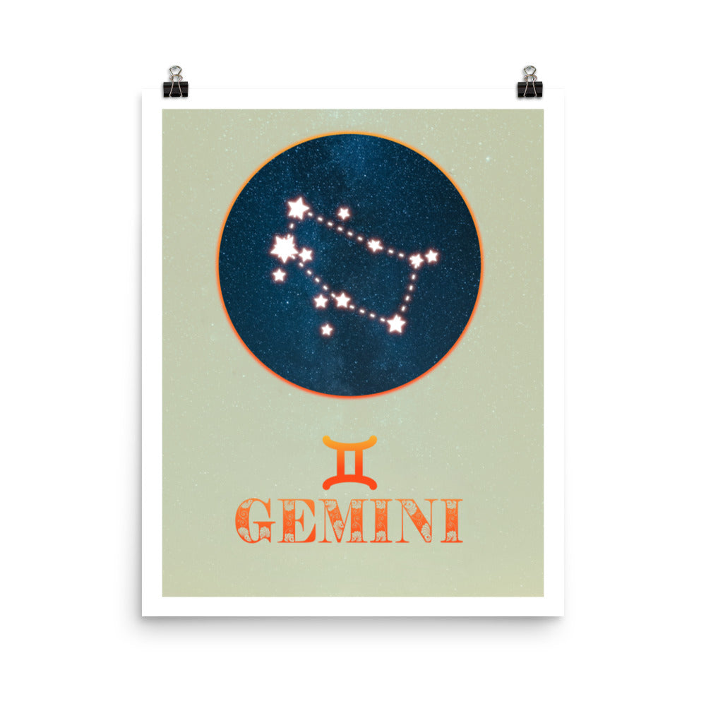 Gemini Zodiac Poster Print