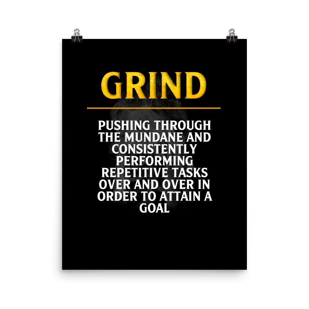 Grind Motivational Poster Print