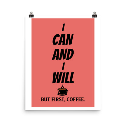 But First, Coffee Poster Print