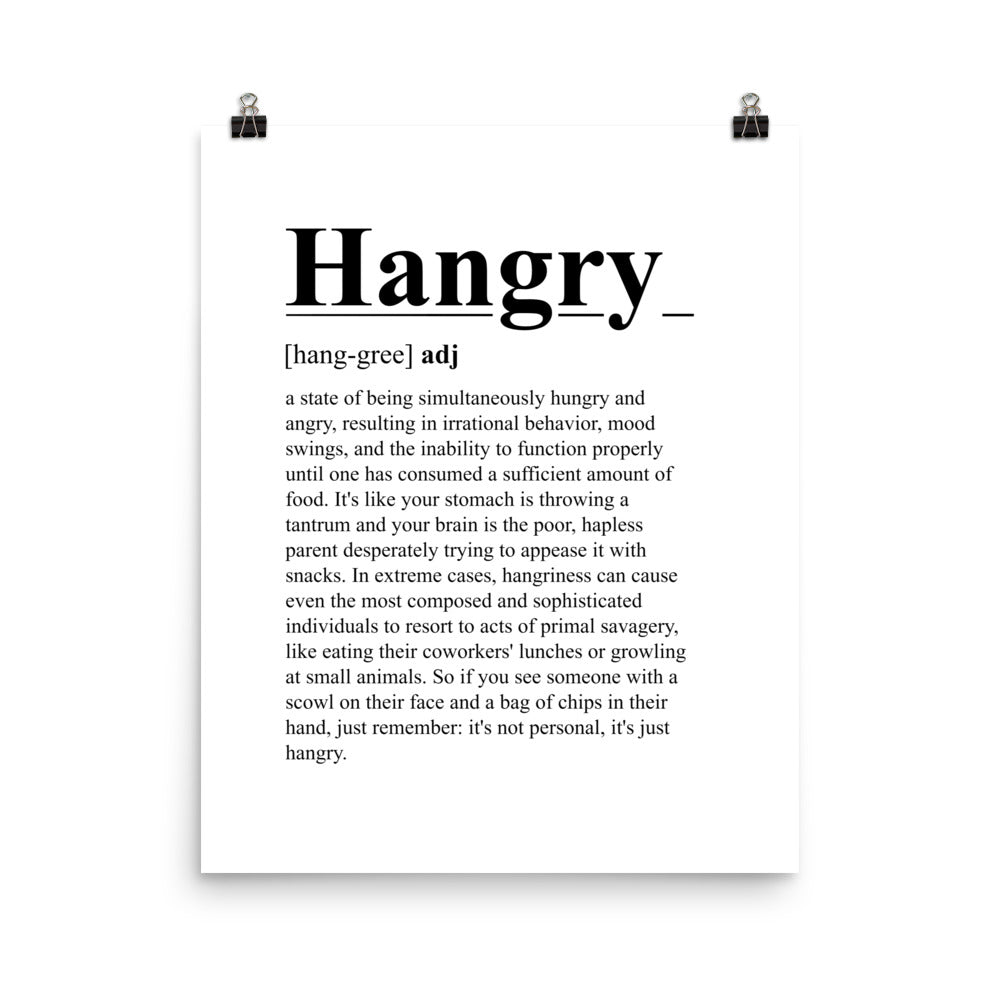 Hangry Poster Print