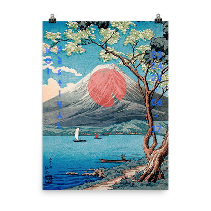Vintage Mountain Scenery Poster Print