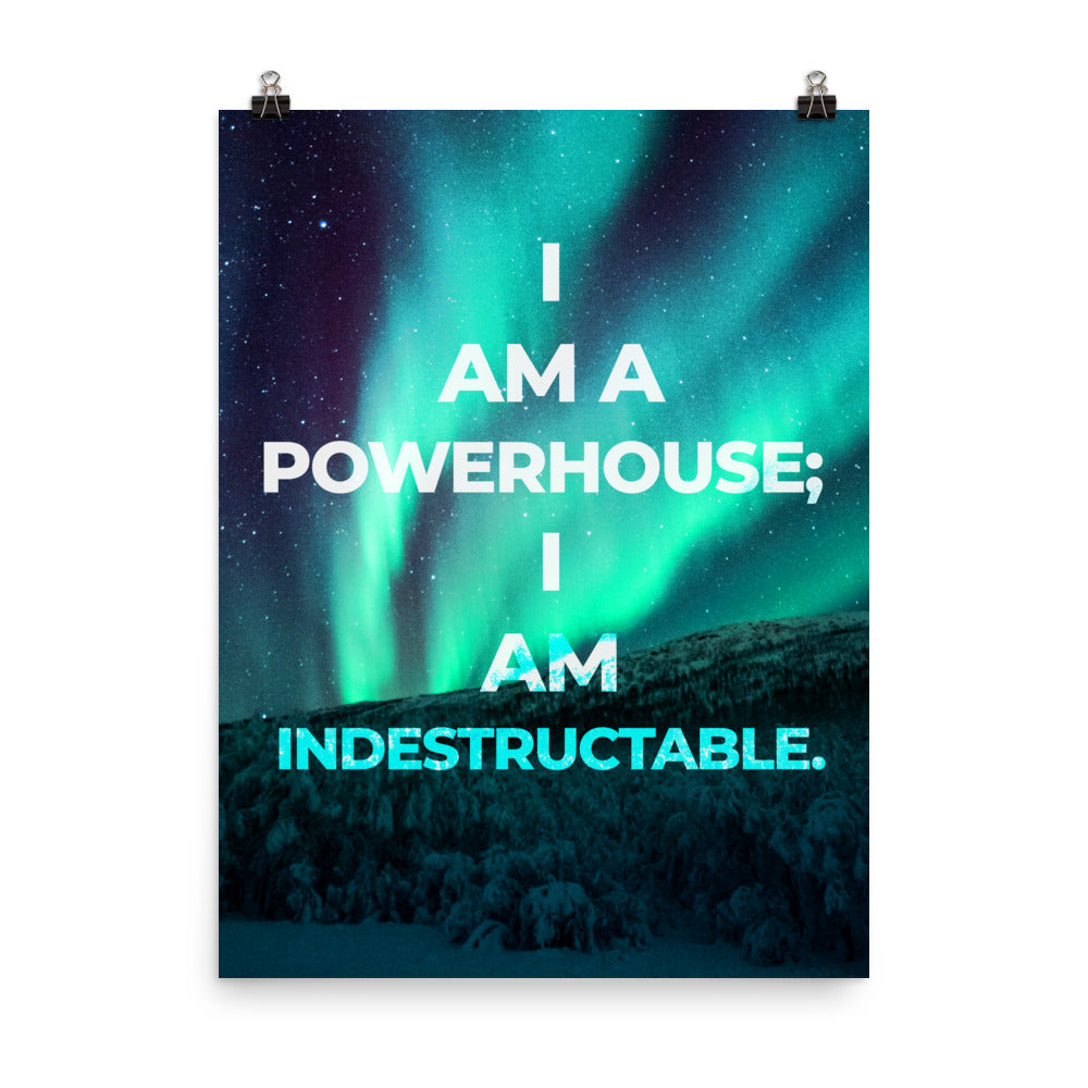 i am a powerhouse affirmation wall art 