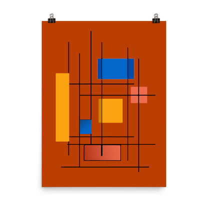 Bauhaus Brown Poster Print