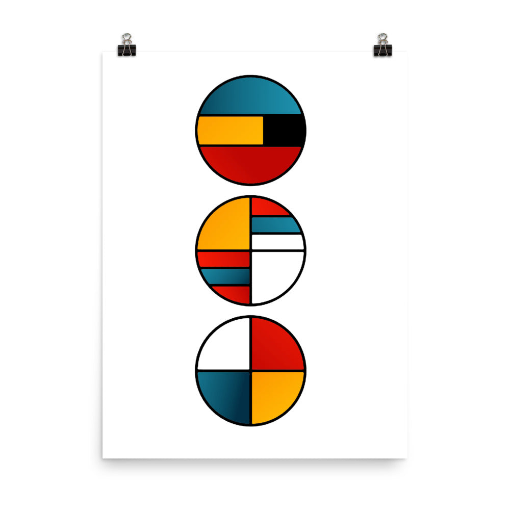 Bauhaus Concentric Poster Print