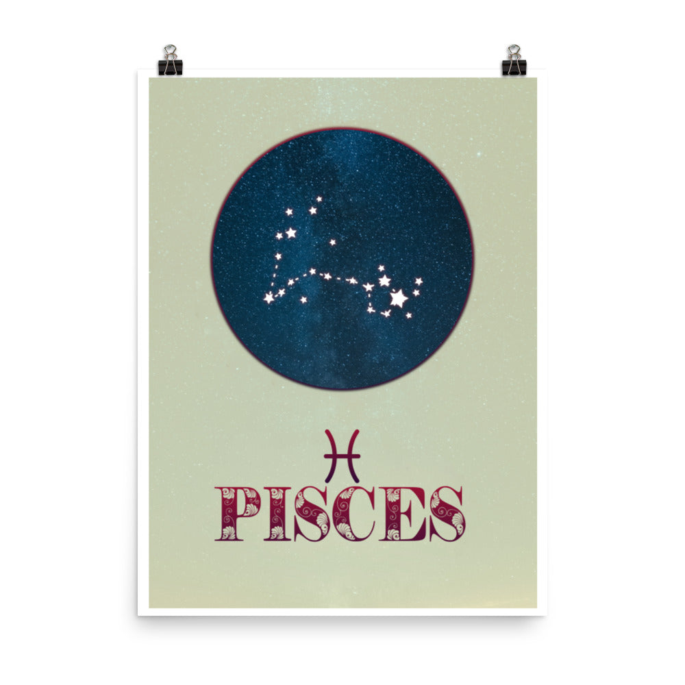 Libra zodiac star sign poster wall art print