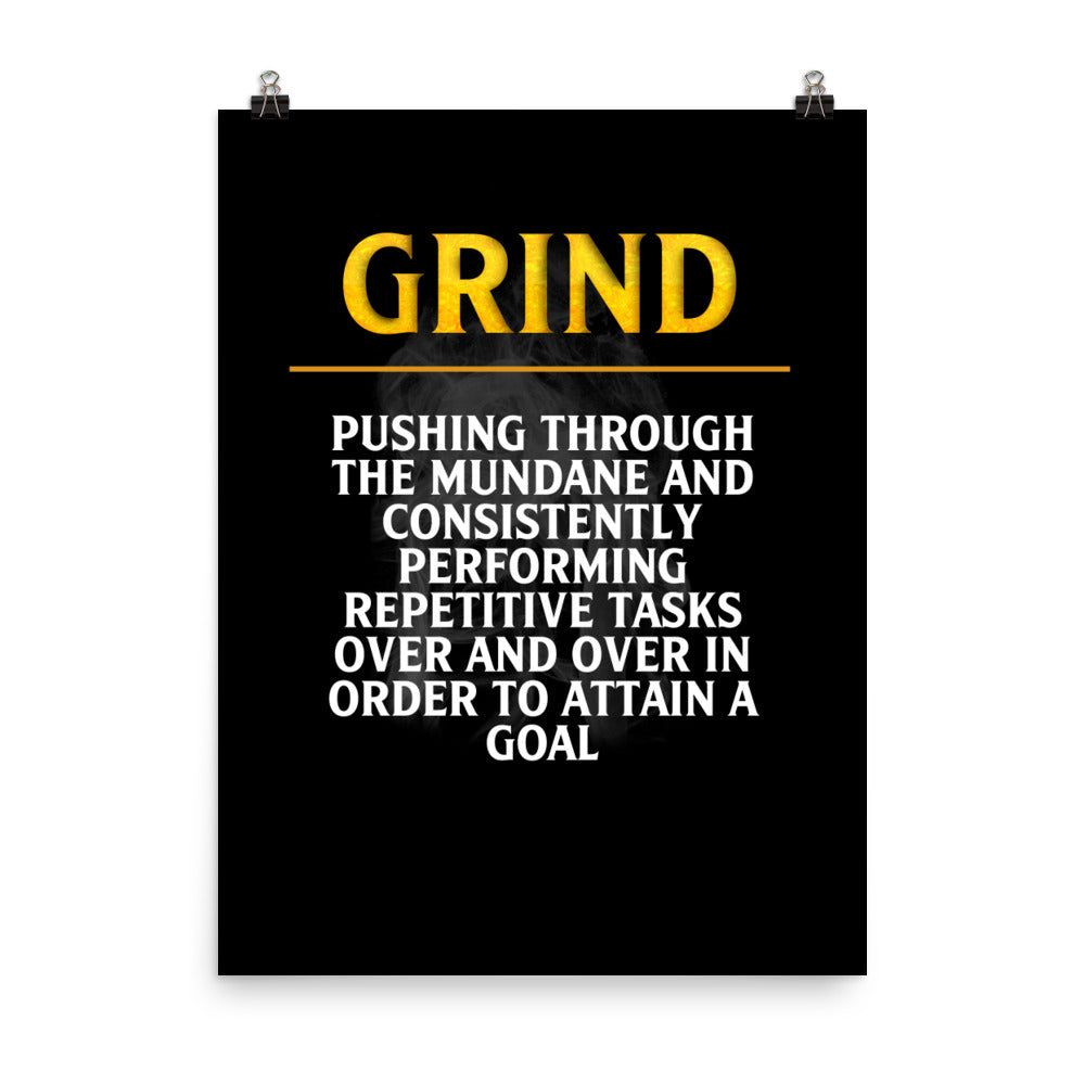 Grind Motivational Poster Print