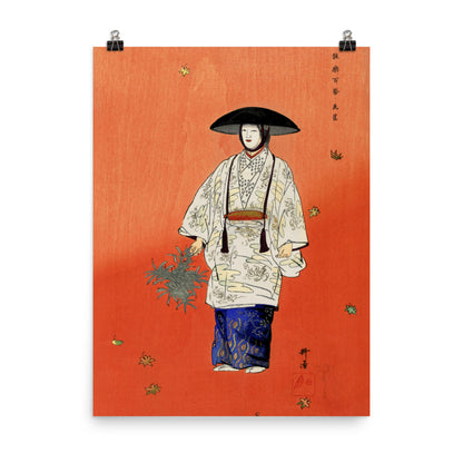 Actor in the No Play Hanagatami (1926) by Kogyo Tsukioka Poster Print