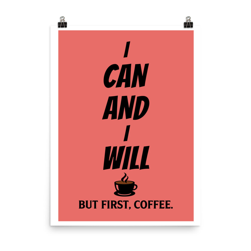 But First, Coffee Poster Print