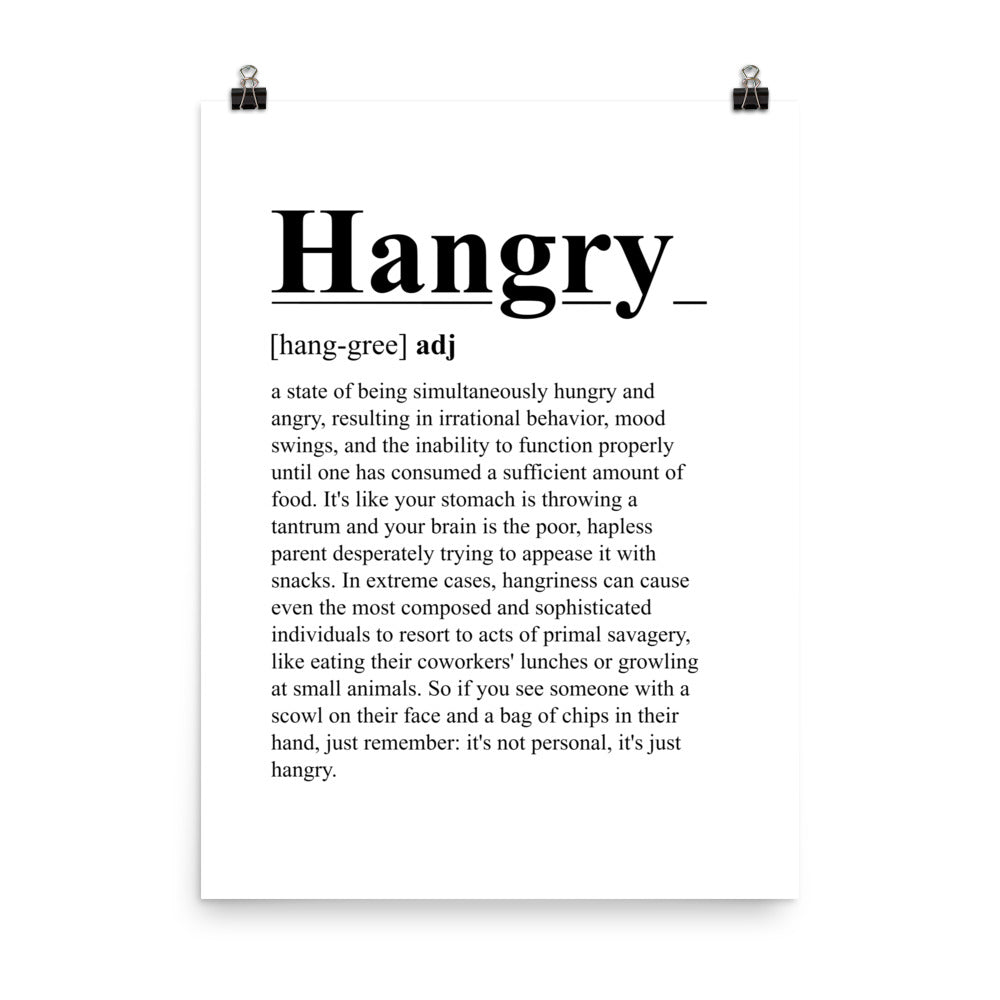 Hangry Poster Print