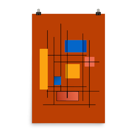 Bauhaus Brown Poster Print