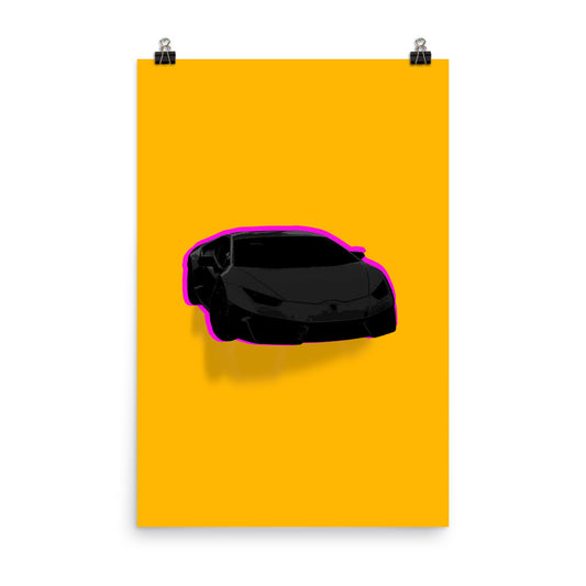 Super Lambo Car Poster Print